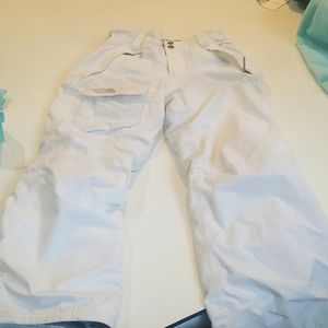 White ski pants by North Face